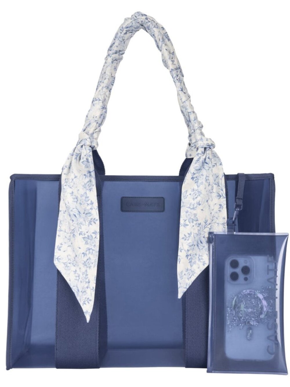 Case-Mate Jelly Tote Something Navy Twilly Blue Floral Beach Bag Travel Swim NWT